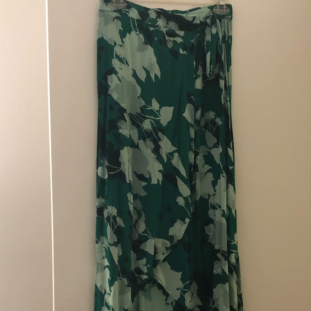 Tulip hem wrap around maxi skirt